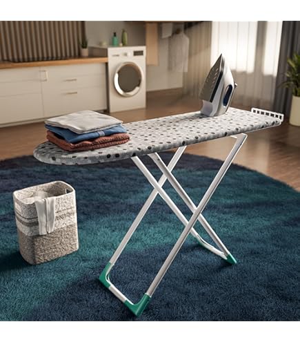 Elribird Large Folding Ironing Board Iron Table with Press